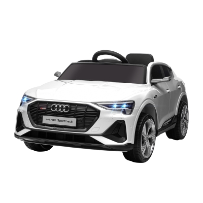 HOMCOM Kinderfahrzeug Elektroauto 3 Geschwindigkeiten Auto-Spielzeug Elektro Kinderauto mit Fernbedienung Reifen Musik(MP3/USB/TF) für kinder ab 3 Jahre Kunststoff Metall Weiß 108 x 60 x 47 cm