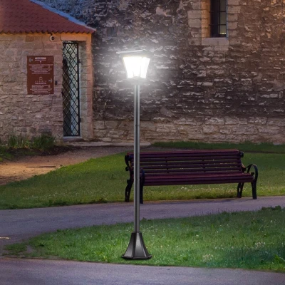 Felinar Gradina LED 160 cm – Panouri Solare, Negru