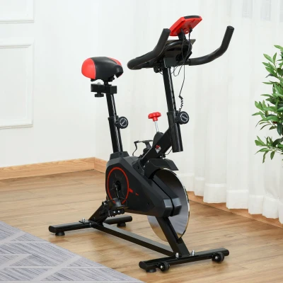 HOMCOM Rower stacjonarny, trenażer rowerowy do domowej siłowni, rower fitness