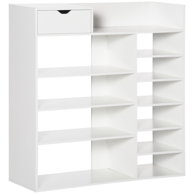 HOMCOM Schuhschrank mit 1 Schublade für 18 Paar Schuhe 88 x 30 x 93 cm