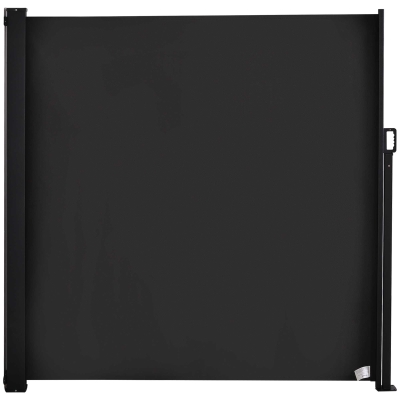 Outsunny Toldo Lateral Retráctil Exterior 350x180cm Pantalla de Privacidad contra Sol Viento Visión para Jardín Patio Balcón Tejado Hecho de Aluminio color: Gris