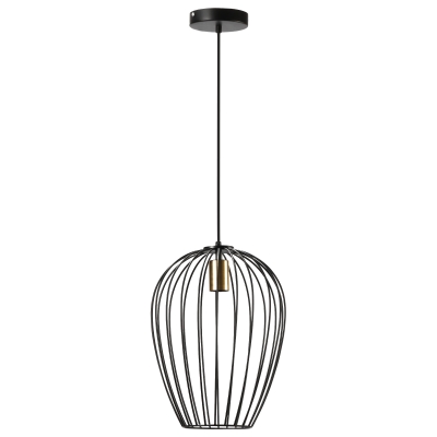 HOMCOM lampa wisząca, nowoczesna lampa wisząca, metal, czarna