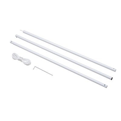 Outsunny zestaw słupków do namiotu 3 szt. Metal do żagli przeciwsłonecznych do 3 m