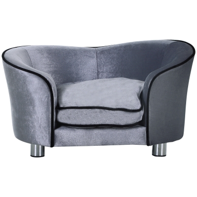 PawHut Panier pour Chien ou Chat Gris Clair 69 x 49 x x38 cm