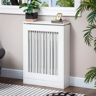 Capac pentru radiator modern din MDF si otel, 60x18x84cm