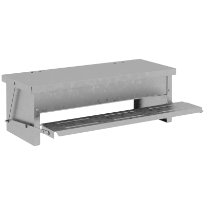 PawHut Futterspender für 5 Hühner, automatisch, Aluminium