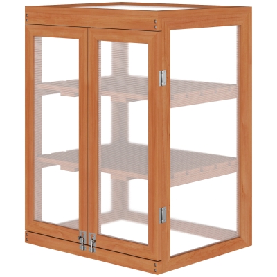 Mini sera de gradina, 3 etajere, lemn de brad