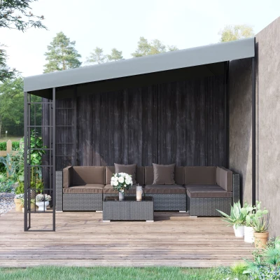 Outsunny Pergola 4x3m Gazebo Garden Gazebo Baldachim Namiot Poliester