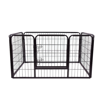 PawHut Welpenauslauf, klappbar, 1 Tür, 129 cm x 84 cm x 70 cm Schwarz