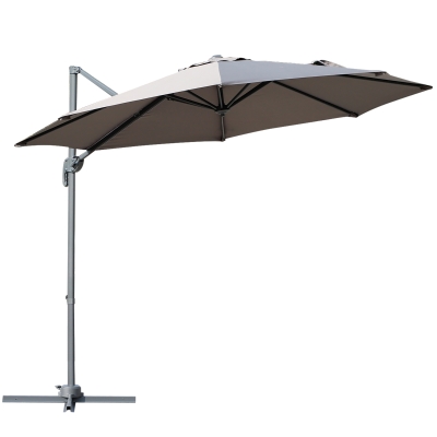 Parasol ogrodowy okrągły parasol na wysięgniku Roma regulowany z ręczną korbką ∅3m