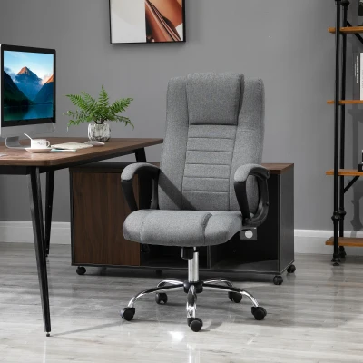 Vinsetto Sedia da Ufficio 62cm x 76cm x 110-119cm Grigio Scuro