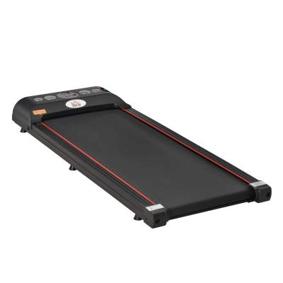 HOMCOM Tapis de marche électrique affichage LED moteur 500 W vitesse 1-6 km/h silencieux télécommand idéal pour la maison et le bureau rouge noir