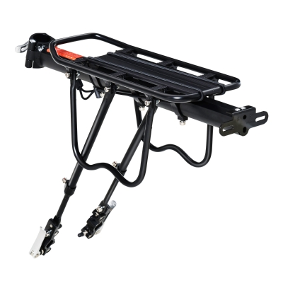 Homcom® Bagażnik do Roweru z Zaciskami Aluminium Czarny