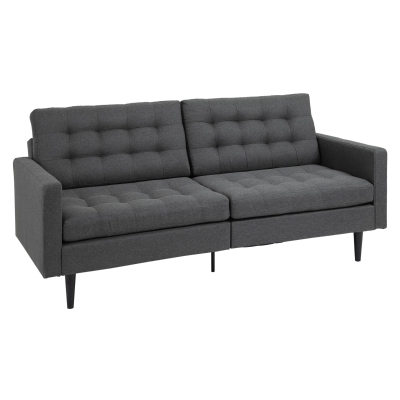 HOMCOM Canapé Convertible 3 Places Design Contemporain Dossier inclinable indépendamment 3 Positions Lin Gris