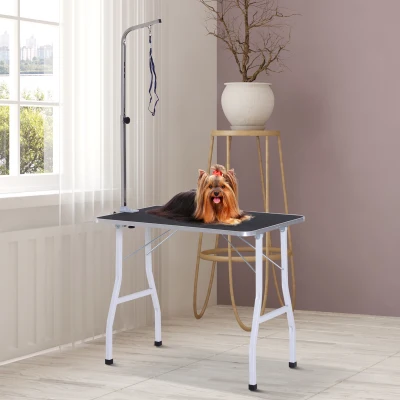 PawHut Trimtafel honden verzorgingstafel scheertafel dierenverzorging in hoogte verstelbaar