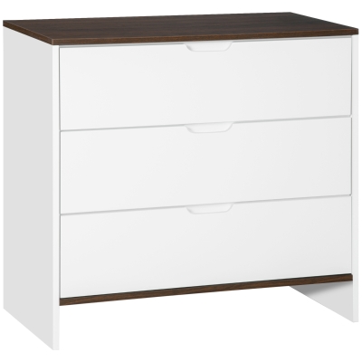 HOMCOM Kommode Modernes Design 3 Schubladen 80 cm × 40 cm × 73 cm MDF-Holz