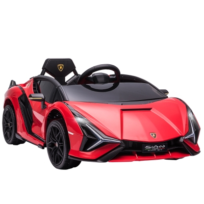 HOMCOM Kinderfahrzeug 2 Fahrmodi SIAN SUV-Auto-Spielzeug Elektroauto mit Fernbedienung extra breiten Reifen Musik(MP3/USB) Licht 37-60 Monate PP Metall Rot 108 x 62 x 40 cm