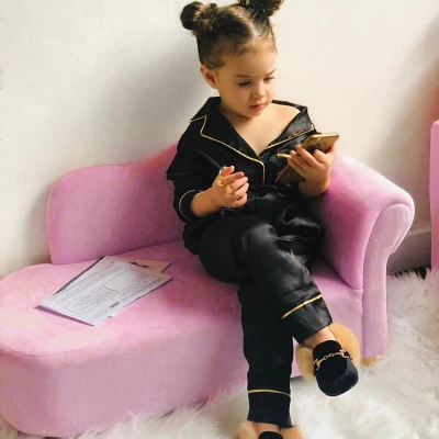 HOMCOM Toddler Chair Kids Sofa Velvet Children Chaise Lounge Seater Bed Couch Seat