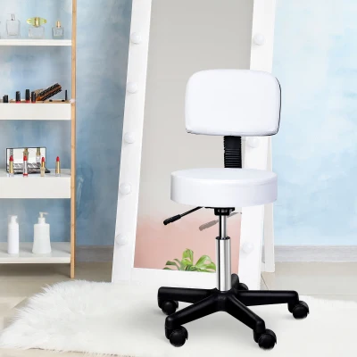 HOMCOM PU Leather Height Adjustable Minatare Salon Therapy Chair