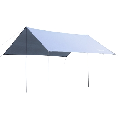Outsunny Toldo de Refugio Portátil Impermeable 3x3 m Carpa Tienda de Campaña Grande para Camping Playa Picnic Protección Solar Blanco