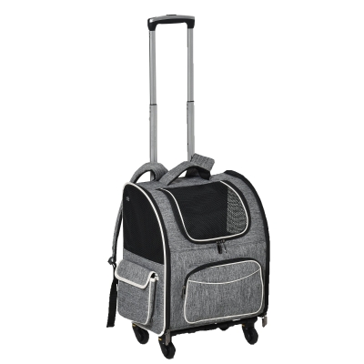 PawHut Trasportino Per Cani con Ingresso a Cerniere e Finestra a Rete, in Tessuto Oxford e Poliestere, 43x33x51.5 cm