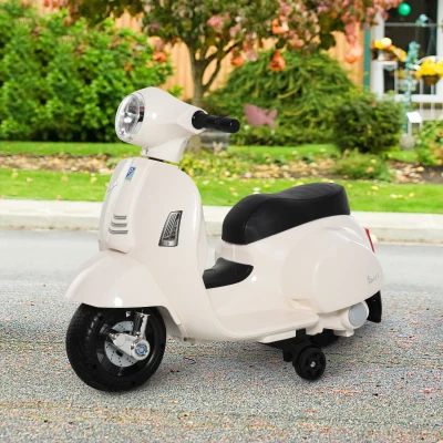 HOMCOM Moto elettrica per bambini 66.5cm x 38cm x 52cm Bianco