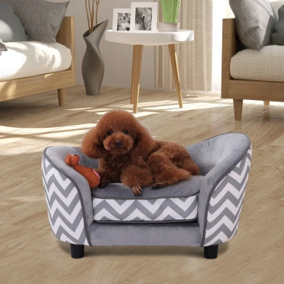 PawHut hondenbank hondenzetel hondensofa hondenbed hondenmat kat kussen gepolsterd