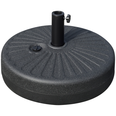 Outsunny podstawa parasola przeciwsłonecznego 22 kg podstawa parasola drążki parasola 38/48 mm stopa parasola do ogrodu na taras balkon cement kolor czarny Ø 51 x wys. 12 cm