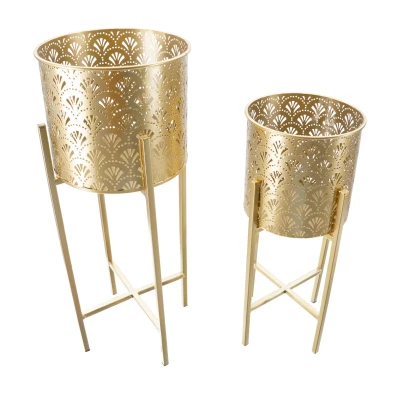 Portavasi Golvy Stand Coppia -B- cm Ø 21X52-19X42
