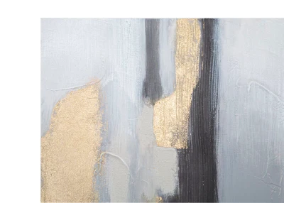 Dipinto Su Tela Grey/Gold cm 80X2,8X100