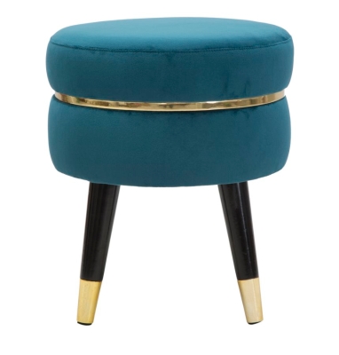 Sgabello Paris Ottanio/Gold cm Ø 35X40,5