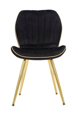 Sedia Paris Space Nera /Gold Set 2 Pz cm 46X58X77