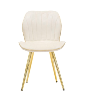 Sedia Paris Space Crema /Gold Set 2 Pz cm 46X58X77