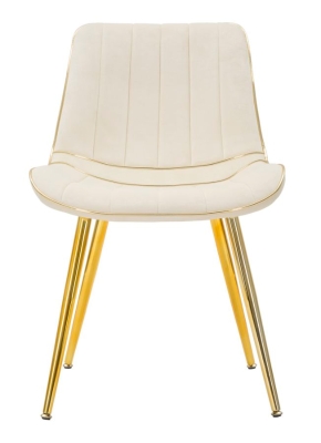Sedia Paris Crema/Gold Set 2 Pz cm 51X59X79