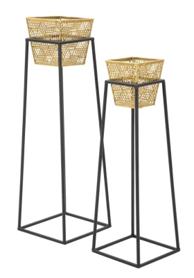 Portavasi Square Coppia cm Ø 23X70-20X60