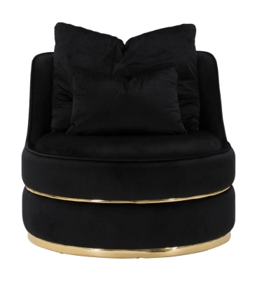 Poltrona Paris Space Nero/Gold cm Ø 84X72