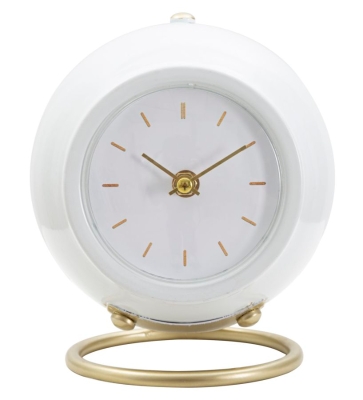 Orologio Da Tavolo Ball Bianco cm 16X13X19
