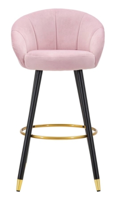 Sgabello Bar Prague Rosa cm 55X56X104