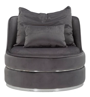 Poltrona Paris Space Grigio/Silver cm Ø 84X72