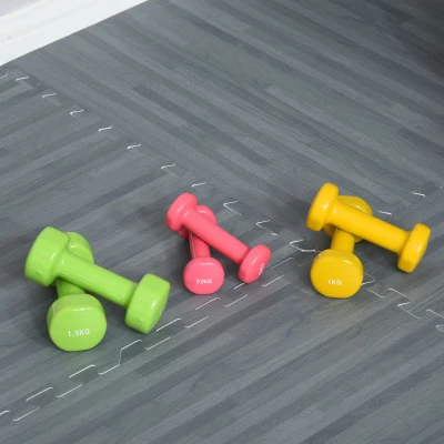 HOMCOM 6KG Dumbbell Set Weights Fitness Dumbbells for Man and Women Home Gym, Workout, Up Body Training