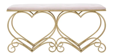 Panca Heart Rosa cm 105X37,5X51,5