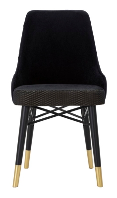 Sedia Venus Nera Set 2 Pz cm 50X54X93
