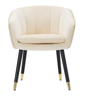 Poltrona Paris Crema/Gold cm 62X58X78