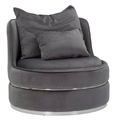 Poltrona Paris Space Grigio/Silver cm Ø 84X72