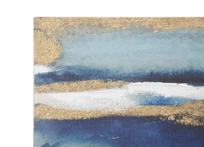 Dipinto Su Tela Dark Blue cm 60X2,7X80