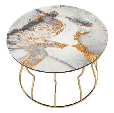 Tavolo Da Caffe' Abstract Top -B-  Top cm Ø 70X43,5