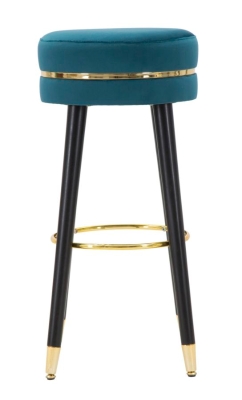 Sgabello Bar Paris Ottanio/Gold cm Ø 35X74