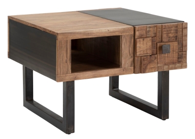 Tavolo Da Caffe' Quadrato Mumbai cm 60X60X43 (Legno Di Acacia Nilotica)