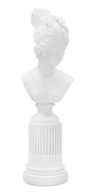 Scultura Statua Woman C/Piedistallo cm 11X10,5X35,5