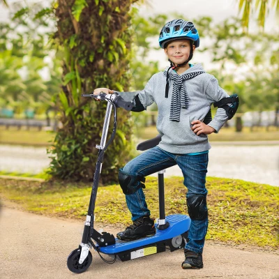HOMCOM Foldable Electric Scooter 12V 120W Blue